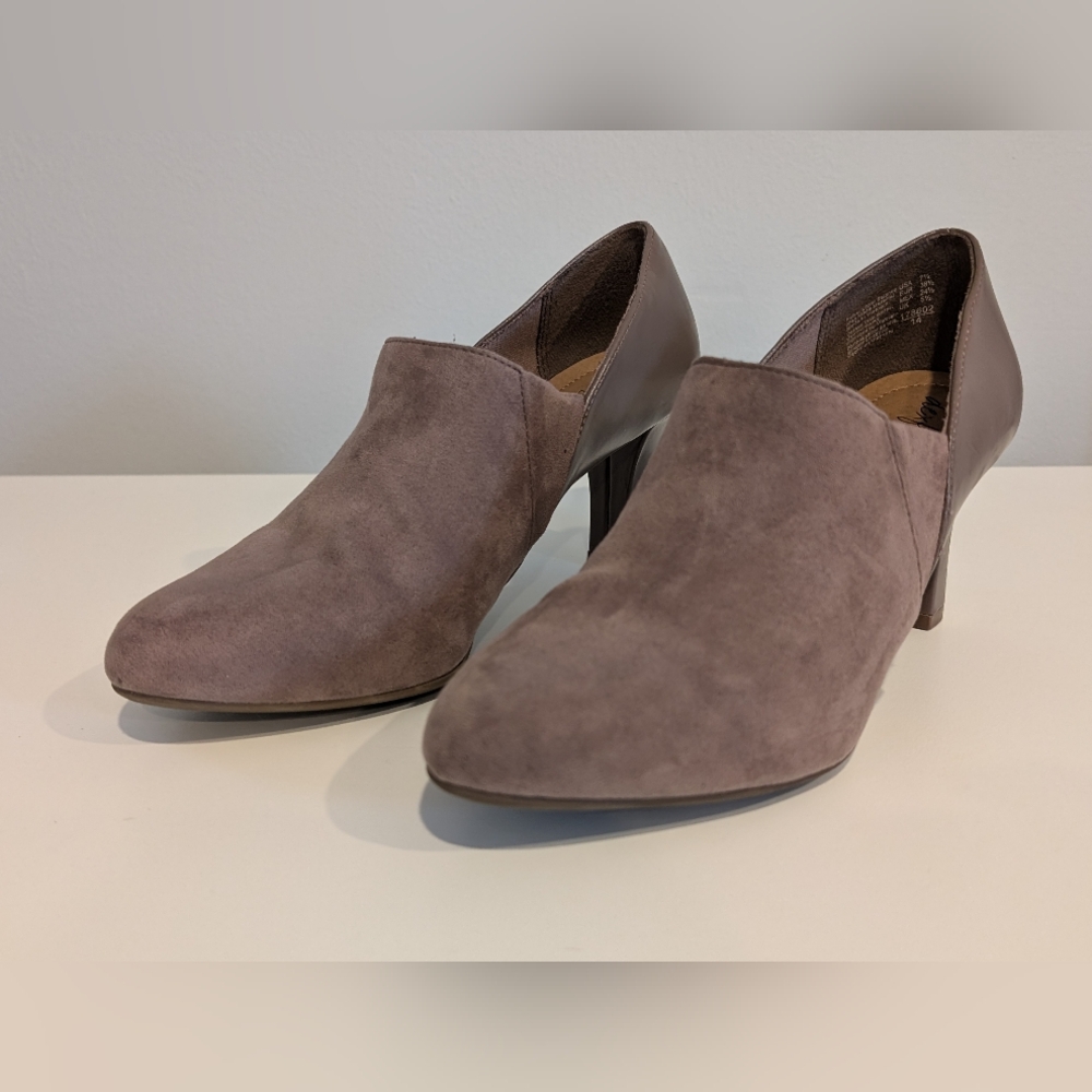 Dexflex Comfort Women's Maureen Taupe Shootie Boot Heel Shoes Size 7.5